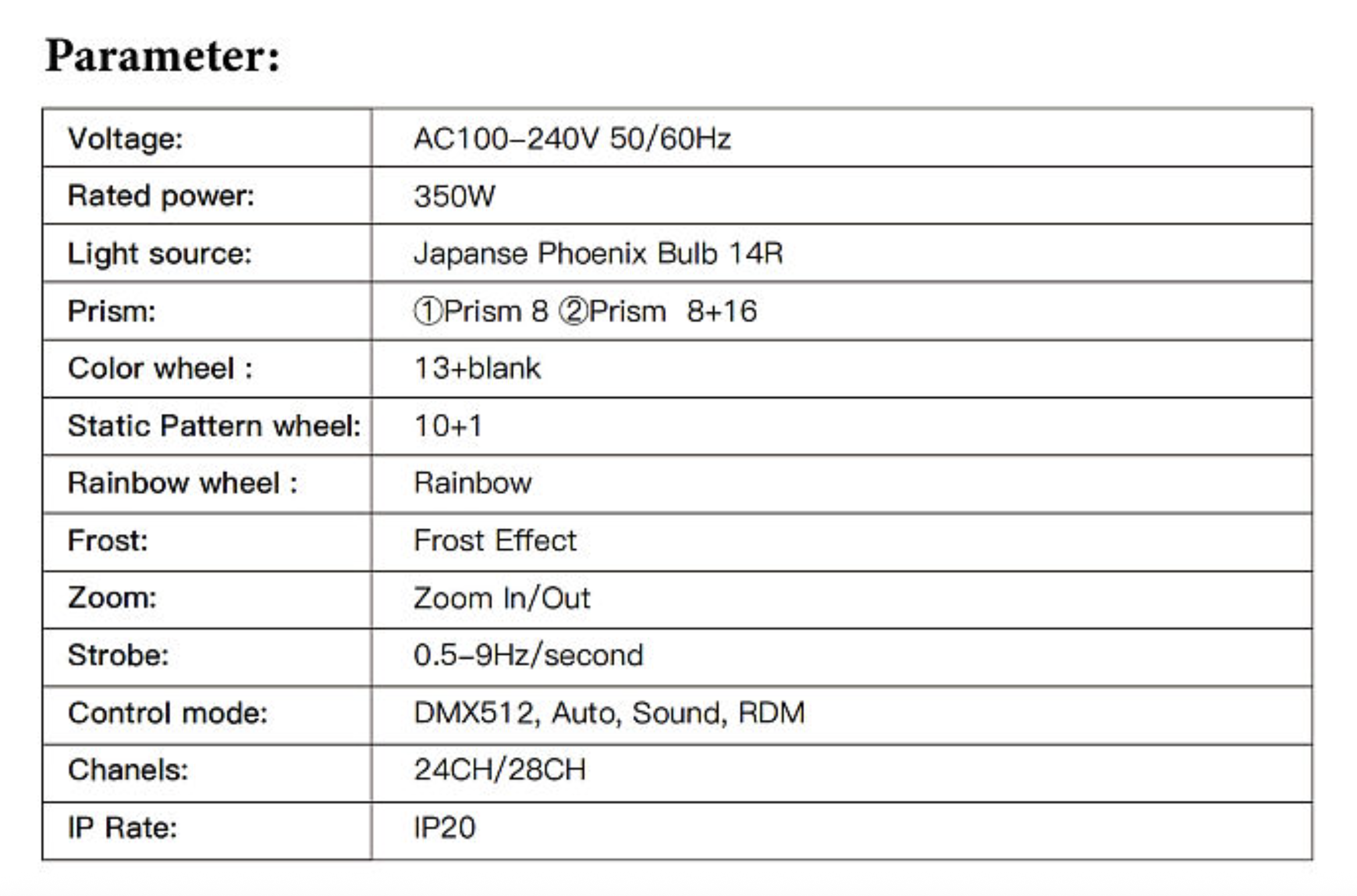 Moving Head Beam 14R com borda case duplo