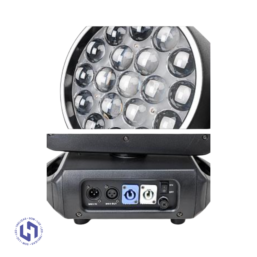 Moving Mac Aura 19x15W RGBW Com Borda