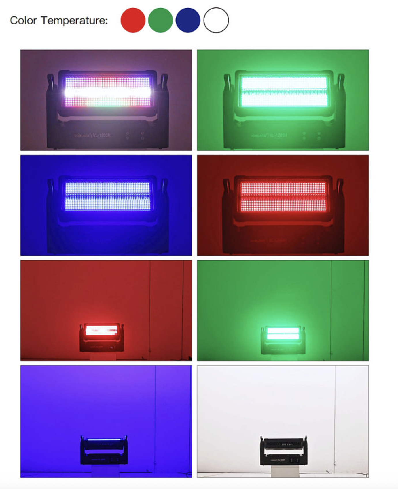 Moving Estrobo RGBW na Case