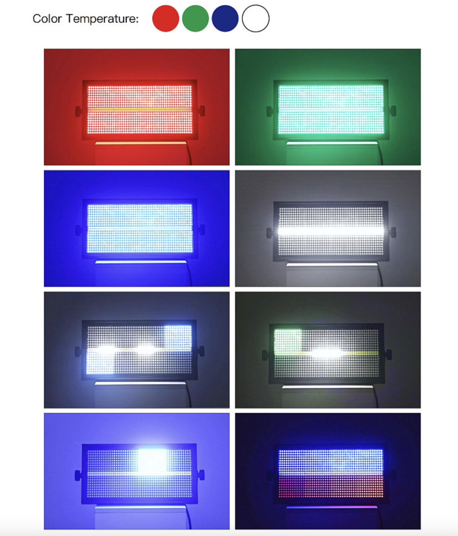 Kit 4 Estrobo RGBW sem Case