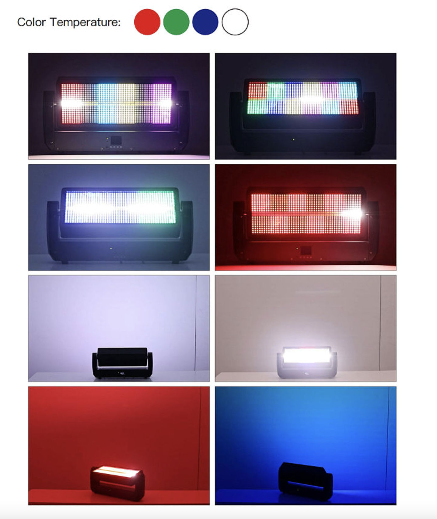 Kit 6 Moving Estrobo RGBW