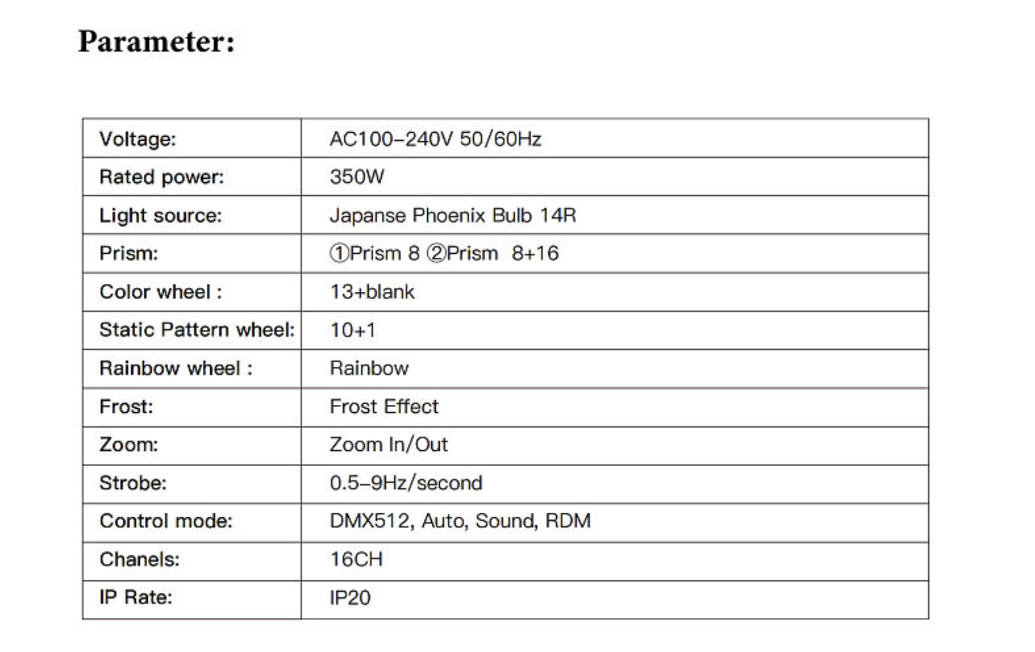Moving Head Beam 14R Sem Borda Case Duplo