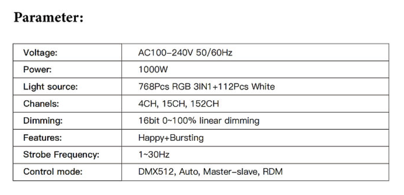 Kit 4 Estrobo RGBW sem Case