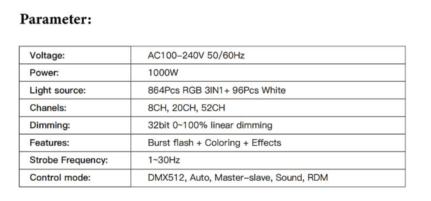 Kit 6 Moving Estrobo RGBW