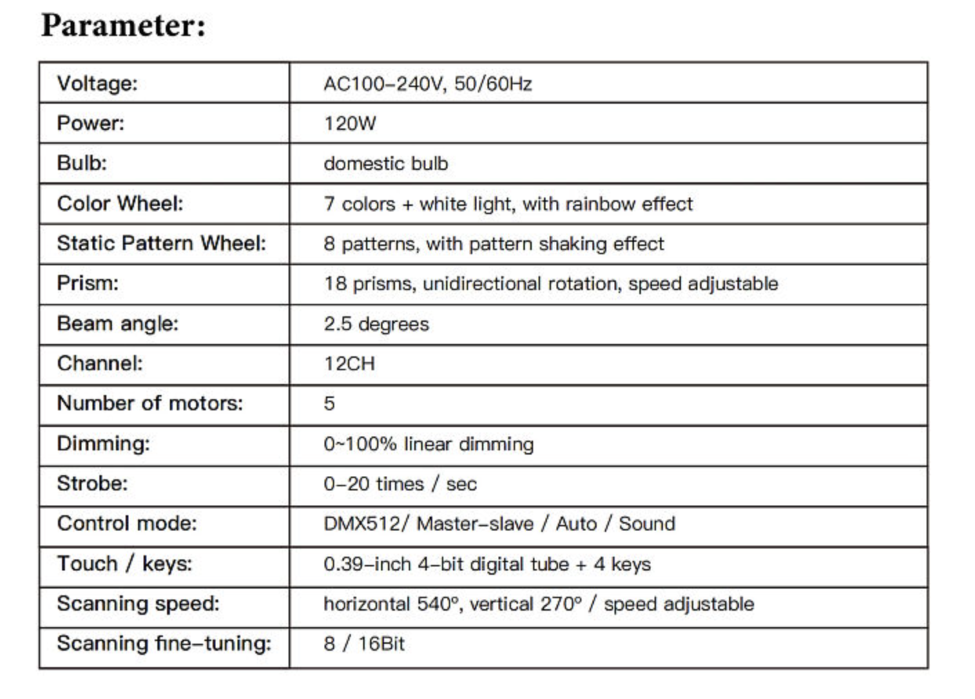 4 Moving Head Mini 120W