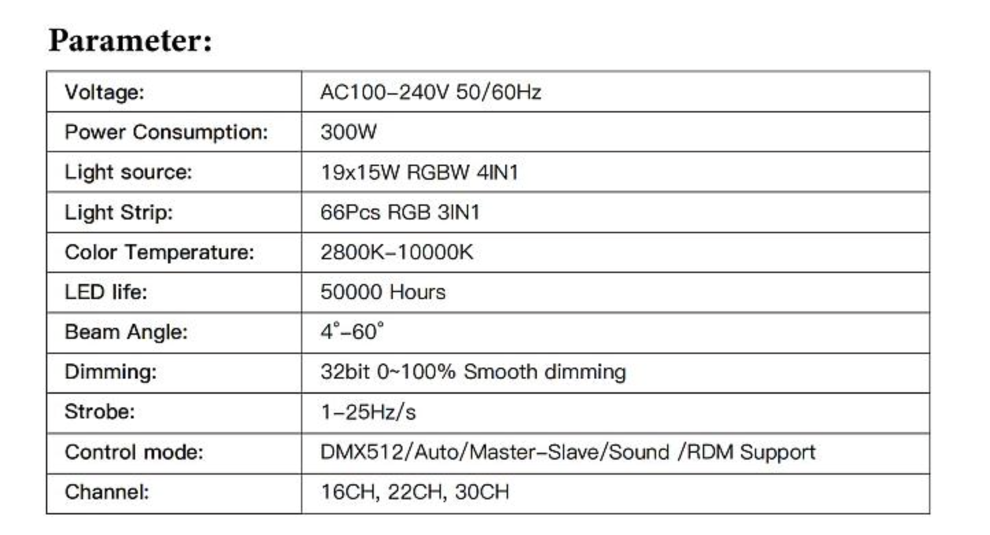 Moving Mac Aura 19x15W RGBW Com Borda