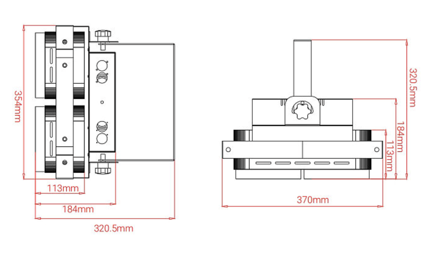 Brut 4 LED 400W Com Case