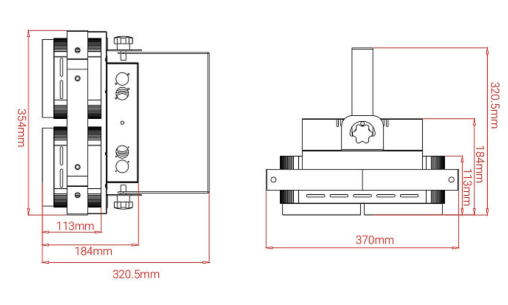 Brut 4 LED 400W Sem Case