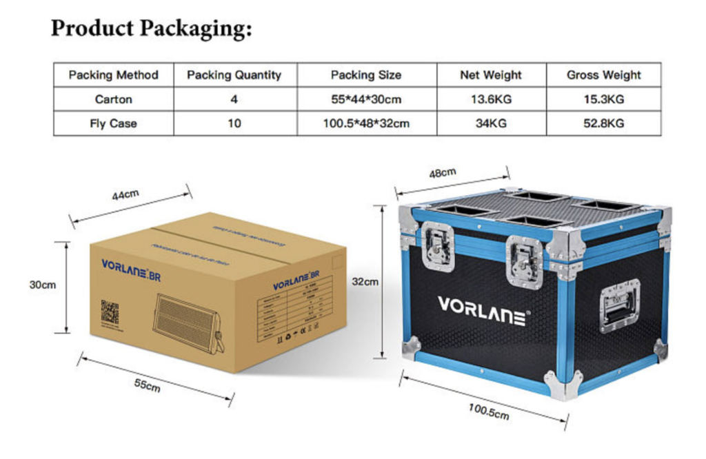 Kit 4 Estrobo RGBW sem Case
