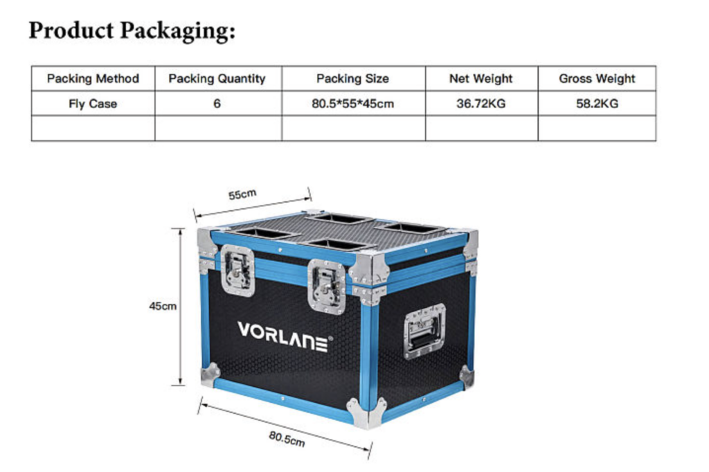 Kit 6 Moving Estrobo RGBW