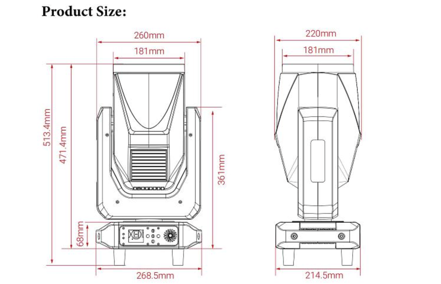 Moving Head Beam 18R Com Borda