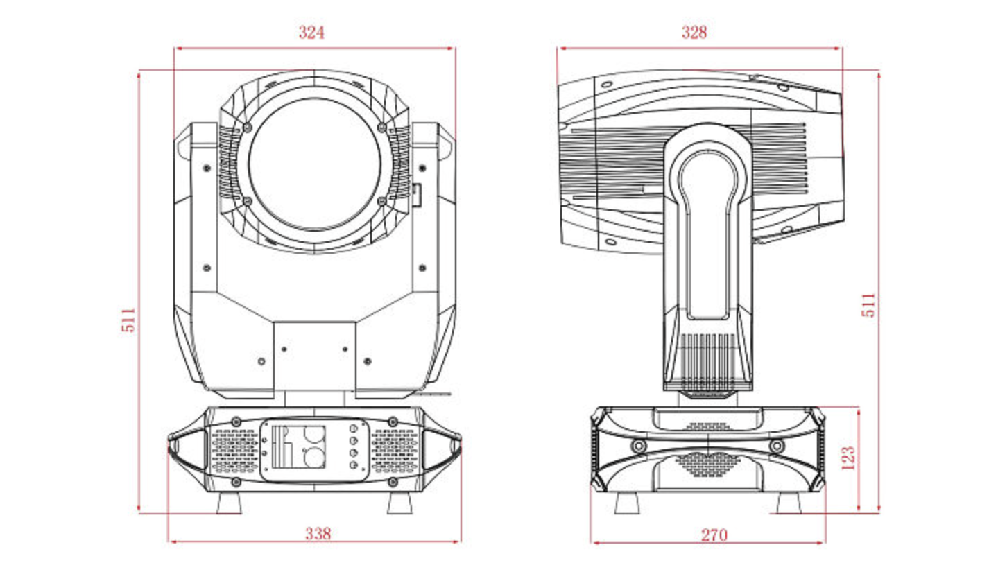 Moving Head Beam 18R Sem Borda