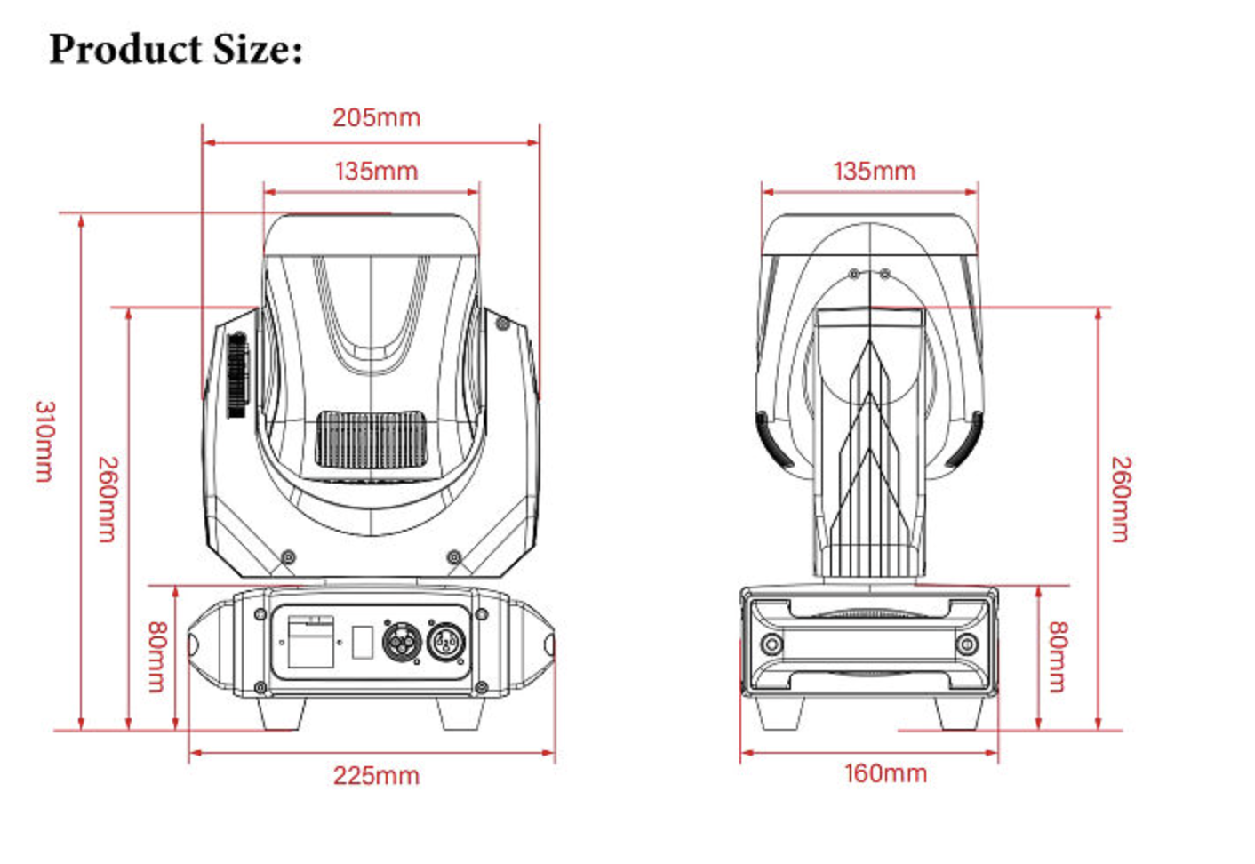 4 Moving Head Mini 120W