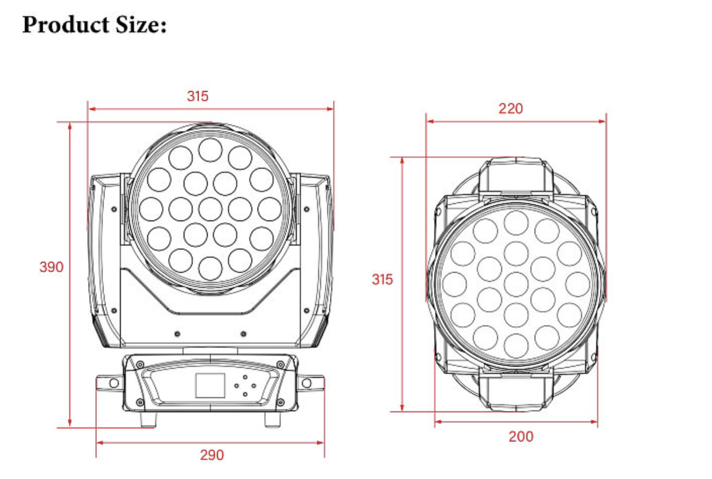 Moving Mac Aura 19x15W RGBW 