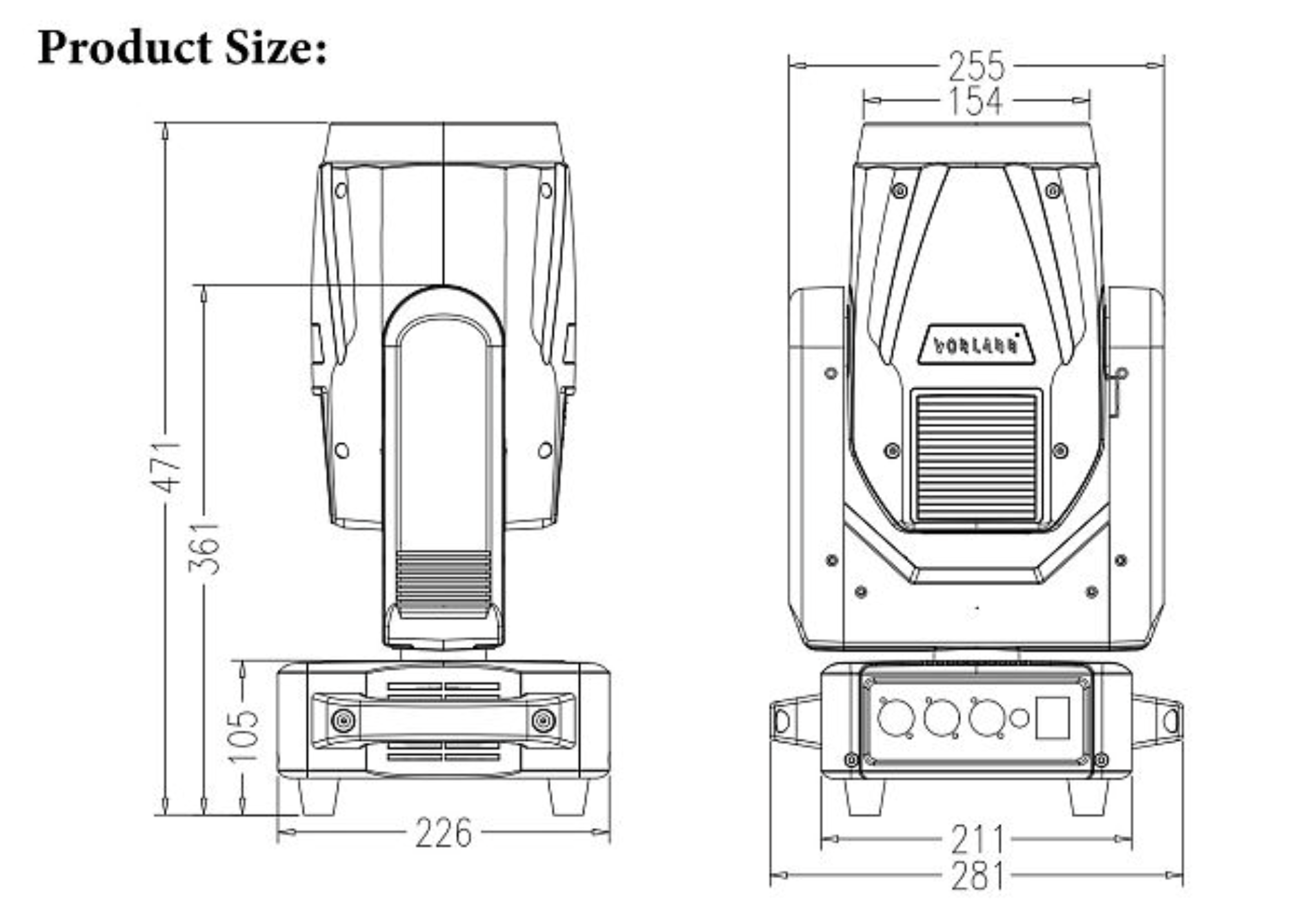 Moving Head Beam 14R Sem Borda Case Duplo